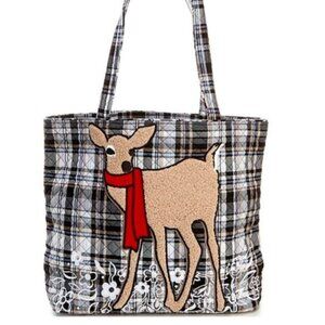Vera Bradley Vera Tote Cozy Plaid Neutral